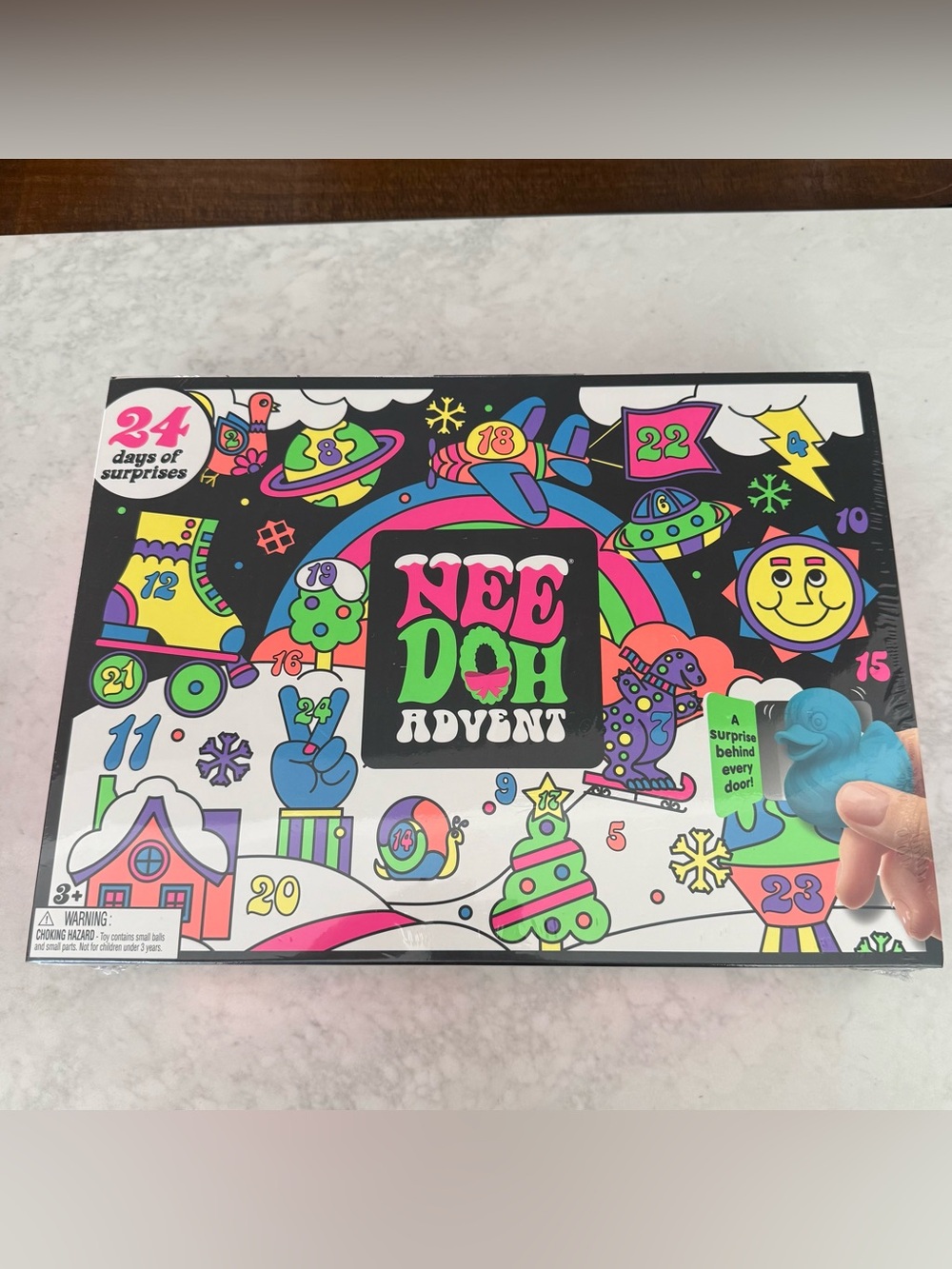 NEW Authentic Rare Schylling NeeDoh Advent Christmas Calendar 24 Days Surprises